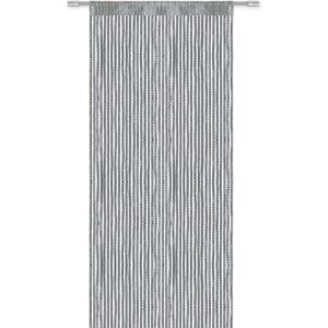 Bestlivings Metall Optik Fadenvorhang Trennvorhang Gardine Stangendurchzug ca. 90 cm x 200 cm Grau