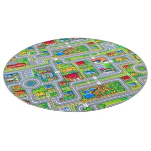 Snapstyle Kinder Spiel Teppich Abenteuerland Bunt Bunt 100cm Rund