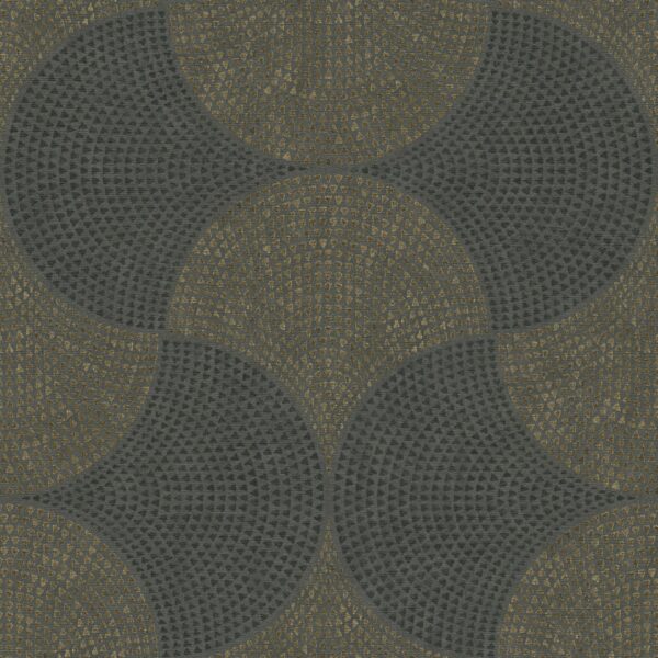 Bricoflor Mosaik Tapete im Ethno Chic Afrikanische Muster Vliestapete in Braun Gold Schwarz Elegante Vlies Wandtapete Geometrisch für Wohnzimmer