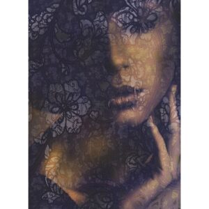 Komar Fototapete Lace Schwarz und Beige 184 x 248 cm 611106