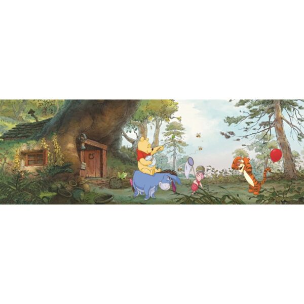 Disney Fototapete Winnie De Pooh Grün und Blau 368 x 127 cm 612281