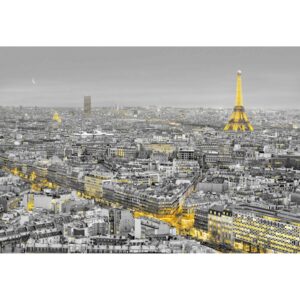 Sanders & Sanders Fototapete Paris Grau und Gelb 368 x 254 cm 612263