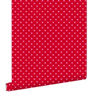 ESTAhome Tapete Punkte Rot und Rosa 53 cm x 10