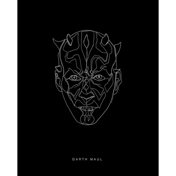 Disney Poster Star Wars Maul Schwarz-Weiß 40 x 50 cm 611662