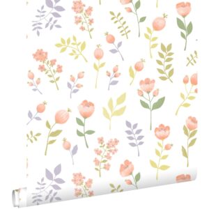 ESTAhome Tapete Blumen Pastell-Farben 50 x 900 cm 139976