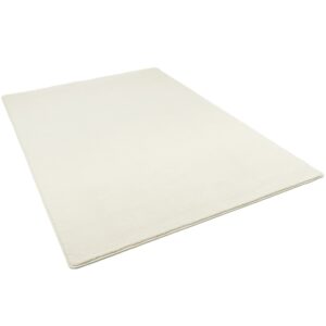 Snapstyle Hochflor Luxus Velours Teppich Touch Creme 100x100cm