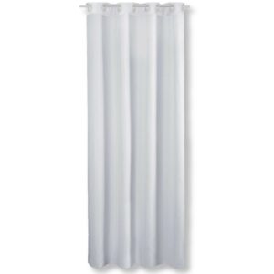 Bestgoodies Dekoschal Ellen Ösen Blickdicht 140 cm x 245 cm Hellgrau 2er Pack