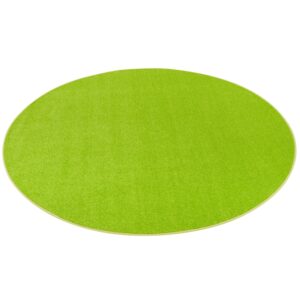 Snapstyle Trend Velours Teppich Joy Grasgrün 100cm Rund