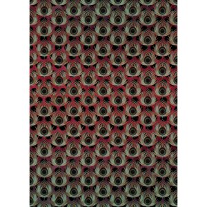 Sanders & Sanders Fototapete Pfau Rot und Blau 200 x 280 cm 611834