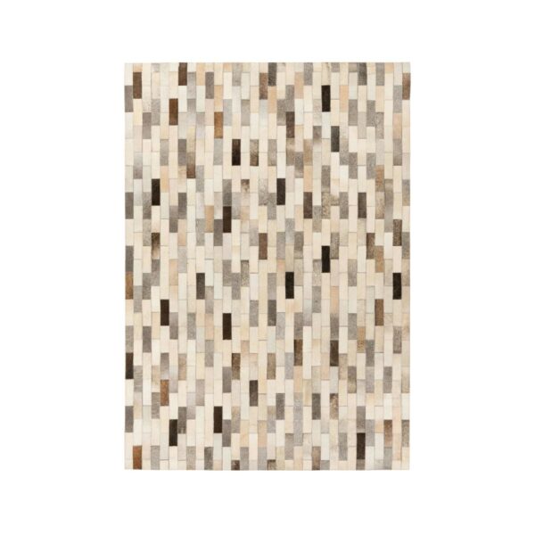 MeGusta Flachflor Teppich Modern Grau Leder 120x170 cm Mercedes