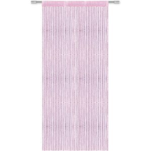 Bestlivings Metall Optik Fadenvorhang Trennvorhang Gardine Stangendurchzug ca. 90 cm x 200 cm Rosa