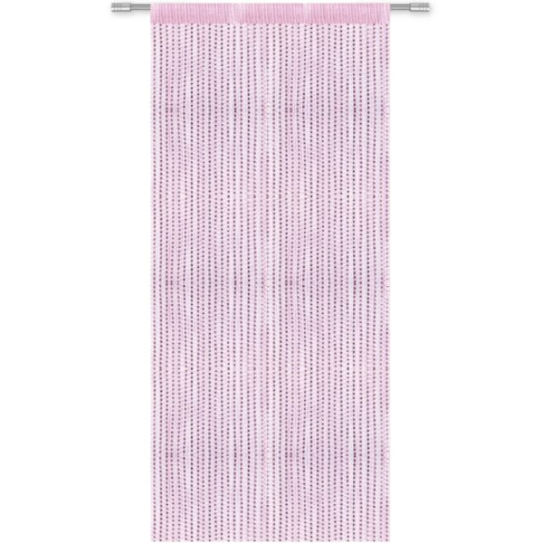 Bestlivings Metall Optik Fadenvorhang Trennvorhang Gardine Stangendurchzug ca. 90 cm x 200 cm Rosa