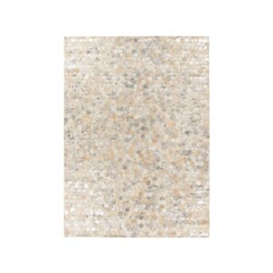 MeGusta Flachflor Teppich Silber Leder 120x170 cm Fátima