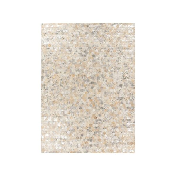 MeGusta Flachflor Teppich Silber Leder 120x170 cm Fátima