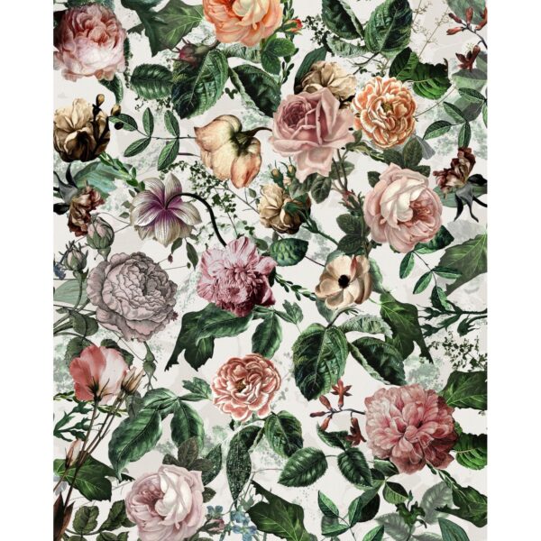 Sanders & Sanders Fototapete Blumen Rosa und Grün 200 x 250 cm 612347