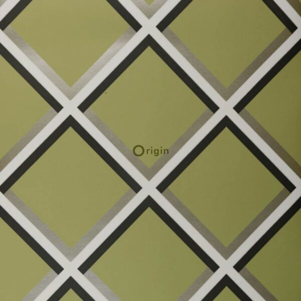 Origin Wallcoverings Tapete Geometrisches Motiv Olivgrün 52 cm x 10