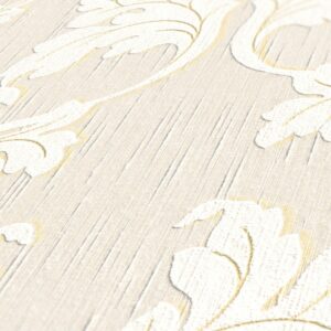 Tadessi Tapete Barock Nicolo M1 No 3779 Vliestapete Beige Creme Klassik Barocktapete