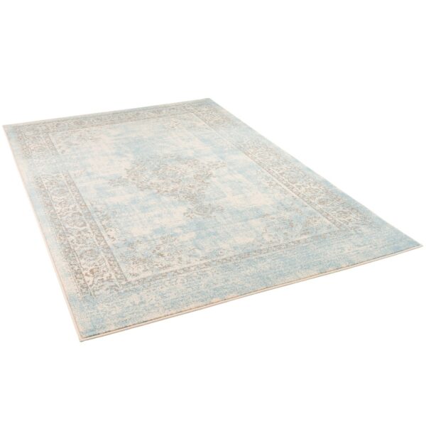 Pergamon Designer Teppich Passion Vintage Bordüre Blau Beige 160x225cm