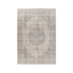 MeGusta Kurzflor Teppich VintageDesign UsedLook Orientalisch Grau 80 x 150 cm