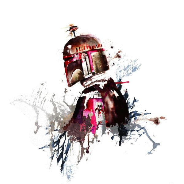 Disney Fototapete Star Wars Boba Fett Weiß und Rot 250 x 280 cm 612095