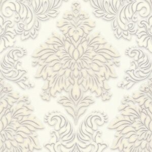 Bricoflor Neobarock Tapete in Creme Weiß Elegante Vliestapete mit Barock Muster für Schlafzimmer und Esszimmer Edle Vlies Wandtapete mit Ornamenten