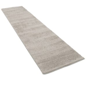 Snapstyle Hochflor Shaggy Läufer Teppich Palace Grau 80x160cm