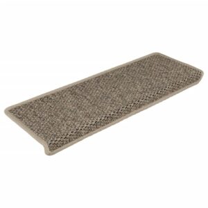 VidaXL Treppenmatten Selbstklebend Sisal Dunkelbeige 15 Stk. 65x21x4cm