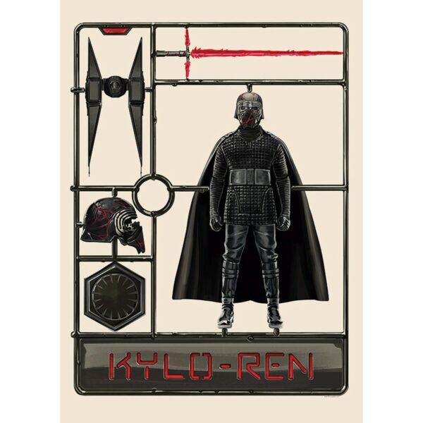 Disney Poster Star Wars Kylo Beige und Schwarz 50 x 70 cm 610280