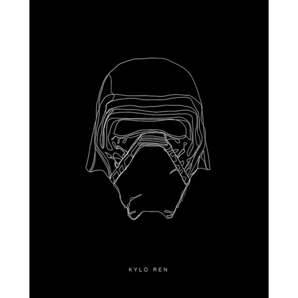 Disney Poster Star Wars Kylo Schwarz-Weiß 40 x 50 cm 611666