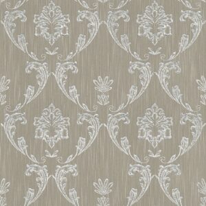 Bricoflor Barock Tapete mit Silber Glitzer Effekt Metallic Textiltapete mit Ornament Elegant Textil Vliestapete Edel für Esszimmer und Wohnzimmer