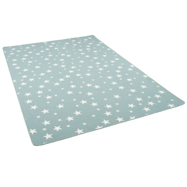 Snapstyle Kinder Spiel Teppich Sterne Mintgrün 80x240cm