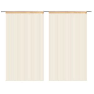 vidaXL Fadenvorhänge 2 Stk 140 x 250 cm Beige