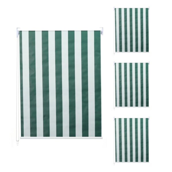 MCW Rollo D52 4er-Set 100x160cm Grün-Weiß