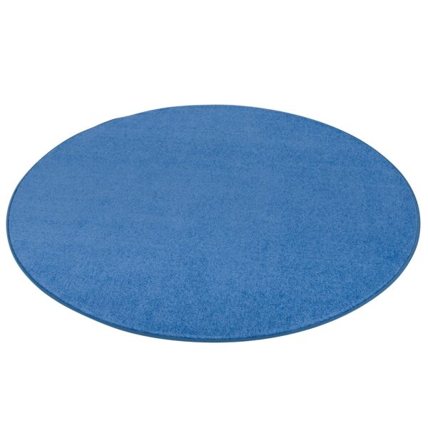 Snapstyle Trend Velours Teppich Joy Blau 200cm Rund