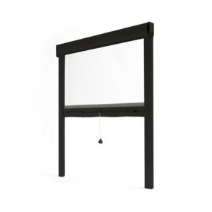 Avosdim Insektenschutzrollo Fenster & Tür Aluminium 125cm x 220cm Schwarz