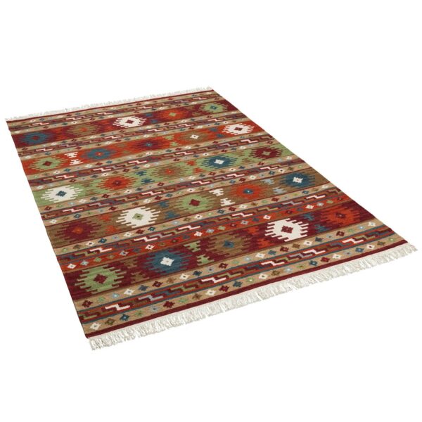 Pergamon Natur Teppich Kelim Sumak Modern Bunt 120x180cm