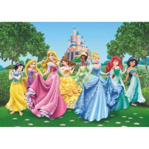 Disney Fototapete Prinzessinnen Grün Gelb und Blau 360 x 254 cm 600360