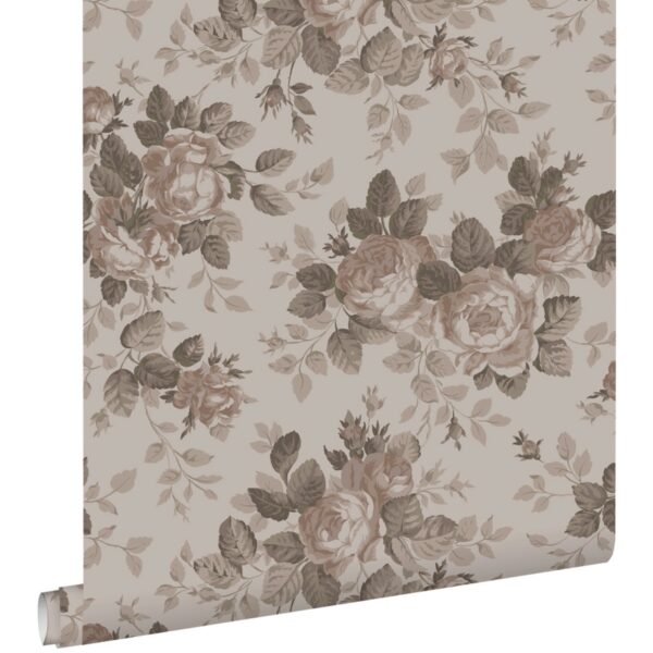 ESTAhome Tapete Blumenmuster Altrosa 50 x 900 cm 139404