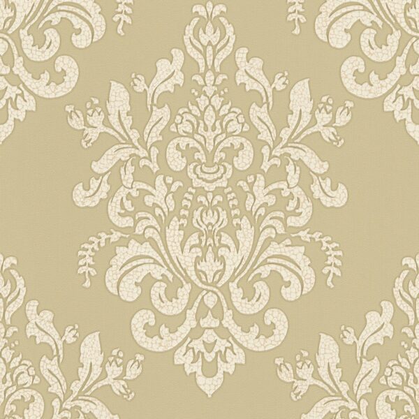 Bricoflor Barock Tapete in Beige Weiß Elegante Vlies Barocktapete Ideal für Wohnzimmer und Badezimmer Ornament Vliestapete mit Muster aus Vinyl