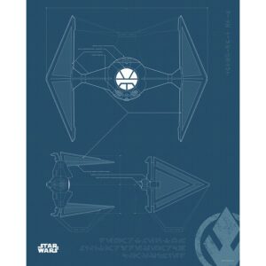 Disney Poster Star Wars Tie Fighter Dunkelblau 40 x 50 cm 611684