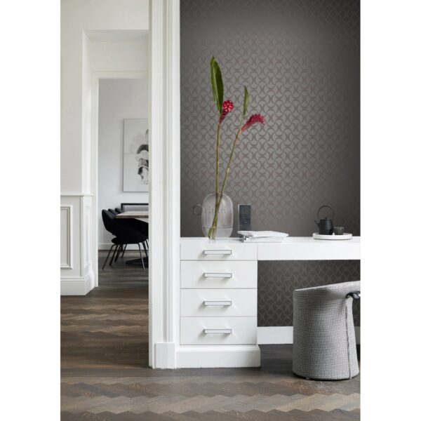 Origin Wallcoverings Tapete Grafisches Muster Dunkelgrau 53 cm x 10