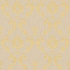 Tadessi Tapete Barock Giulia M1 No 2171 Vliestapete Gold Beige Ornament Barocktapete