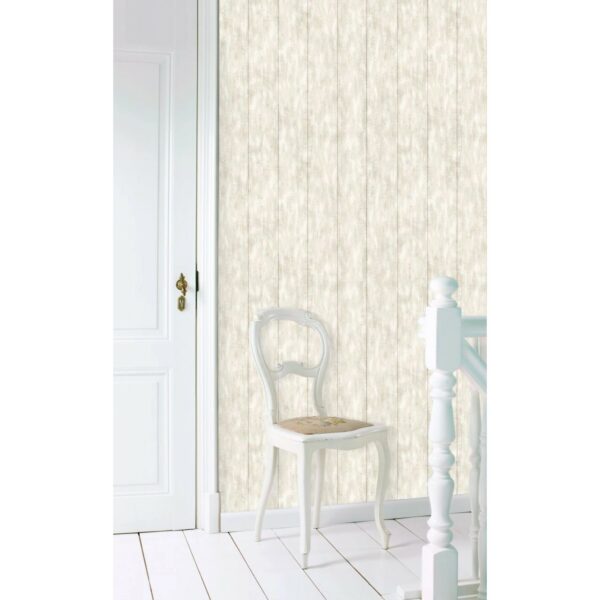 ESTAhome Tapete Holz-Optik Beige 53 cm x 10