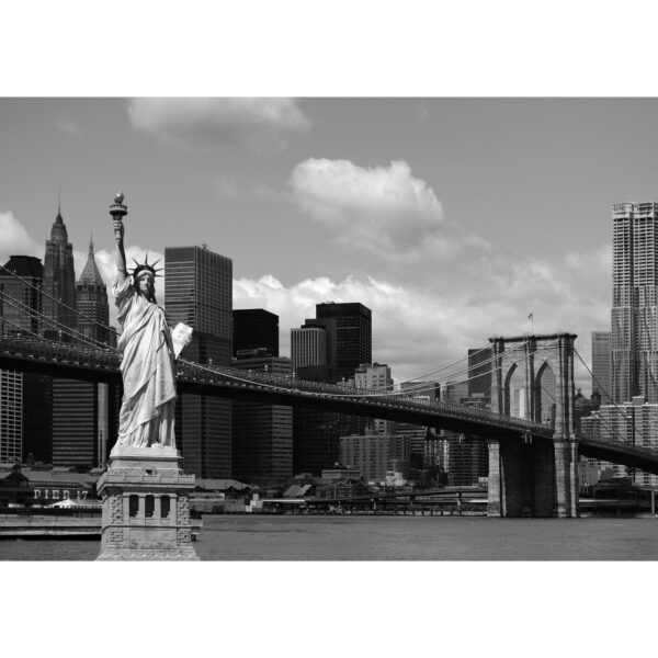 Sanders & Sanders Fototapete New York Schwarz und Grau 360 x 254 cm 600381