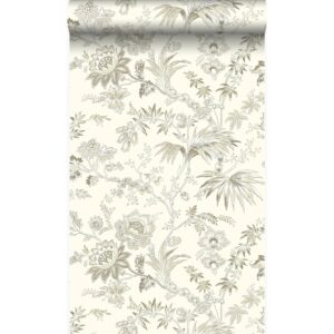 Origin Wallcoverings Tapete Blumen Crême-Weiß und Beige 53 cm x 10