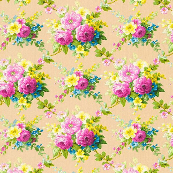 Tadessi Tapete Blumen Carlos M1 No 2549 Vliestapete Bunt Pink Floral Klassik Barock