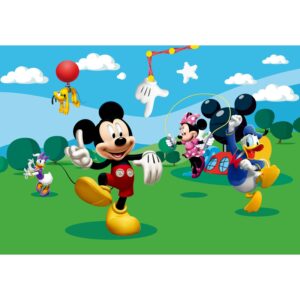 Disney Fototapete Micky Maus Grün Blau und Gelb 360 x 254 cm 600357