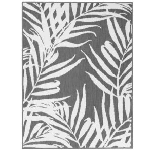 Primaflor In- und Outdoorteppich Reverso Palm Tree Grau 120x160cm