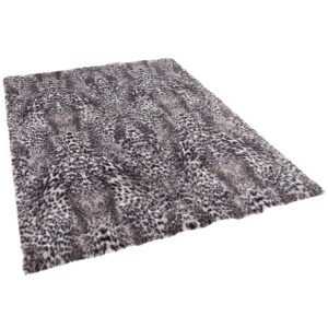 Pergamon Luxus Super Soft Fellteppich Pearl Leopard Schwarz 140x200cm