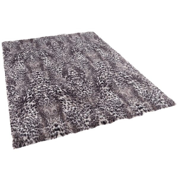 Pergamon Luxus Super Soft Fellteppich Pearl Leopard Schwarz 200x290cm